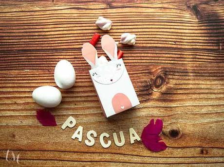 caja de papel de conejo caja de papel de Pascua