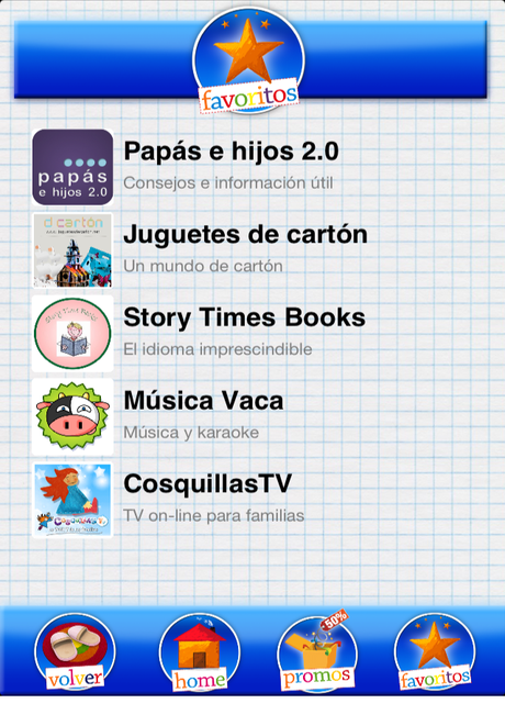 PromoKids una app gratis para iPhone/iPad con descuentos y promociones PromoKids Favoritos