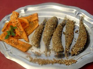 Sardinas al sésamo con ensalada de zanahoria de Ferran Adrià