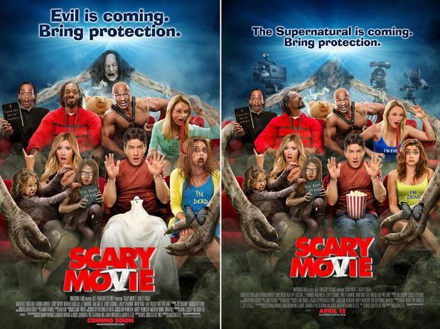 Póster de ‘Scary Movie 5′  es censurado por una ereccion de Charlie Sheen