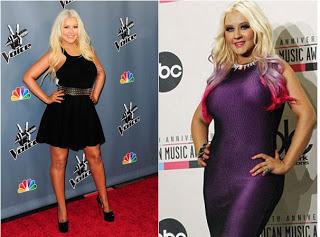 Christina Aguilera baja de peso y luce sus nuevas curvas