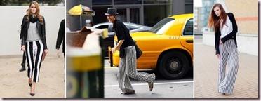 Paris Fashion Week Street Style Spring 2013 striped pants horz thumb Cómo combinar tus pantalones a rayas blancas y negras