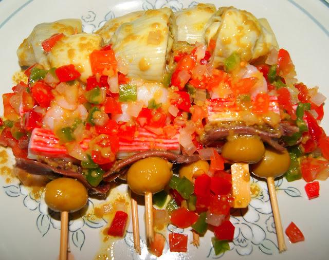 Pintxos de Alcachofa y Encurtidos