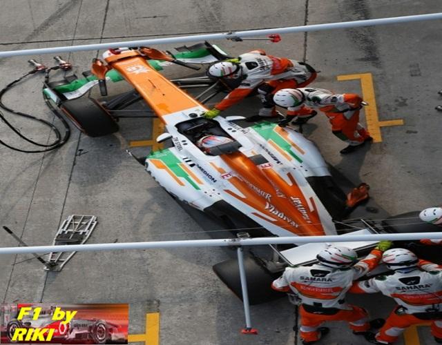 FORCE INDIA CON PROBLEMAS CON SUS NUEVAS MONOTUERCAS