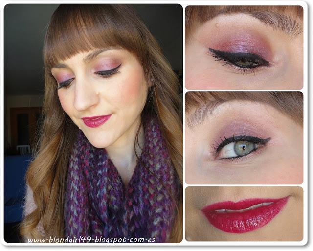 Look de maquillaje aframbuesado