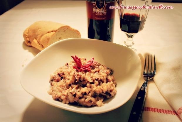 Risotto con radicchio, salchicha y cerveza recetas primeros  salchica risotto radicchio @es portada @es cerveza arroz 