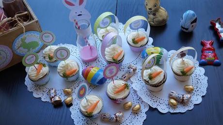 CARROT CAKE CUPCAKES (Cupcakes de Zanahoria para Pascua)