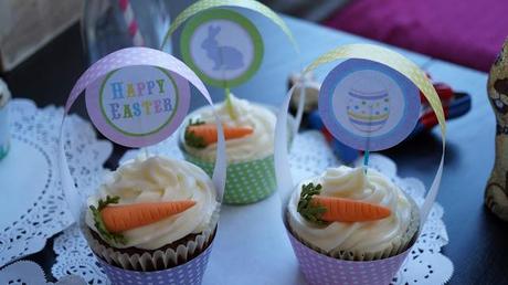 CARROT CAKE CUPCAKES (Cupcakes de Zanahoria para Pascua)