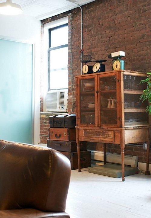 Ladrillo y mucho vintage en Tribeca