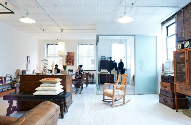 Ladrillo y mucho vintage en Tribeca