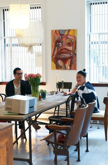 Ladrillo y mucho vintage en Tribeca