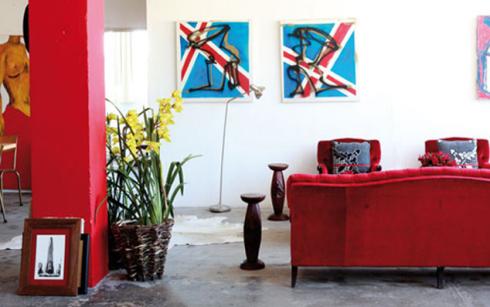 Un loft en color rojo