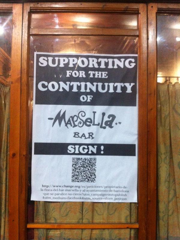 peticion bar marsella barcelona