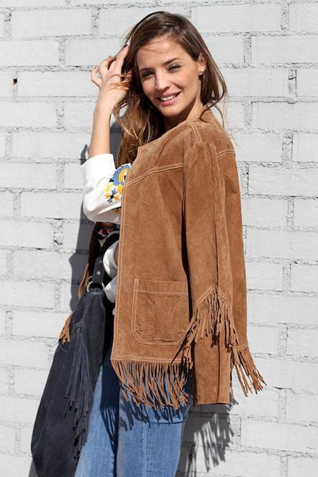 suede and fringed jacket