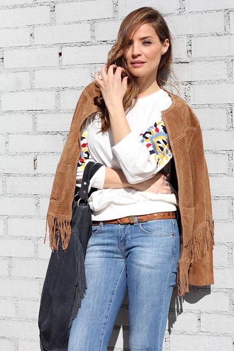 suede and fringed jacket