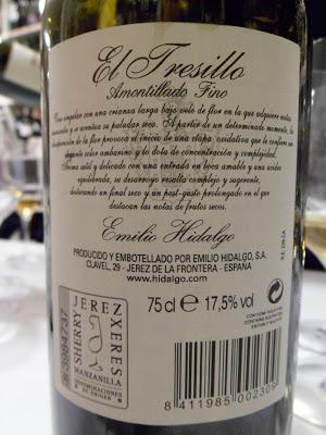 AMONTILLADO EL TRESILLO. BODEGAS EMILIO HIDALGO