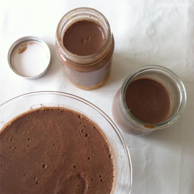 cuajada, mamia o gatzatu de chocolate y naranja