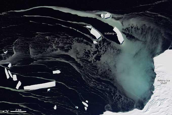 Icebergs en Mackenzie Bay, Antártida