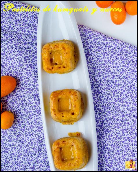 PASTELITOS DE KUMQUATS Y NUECES AL CARDAMOMO