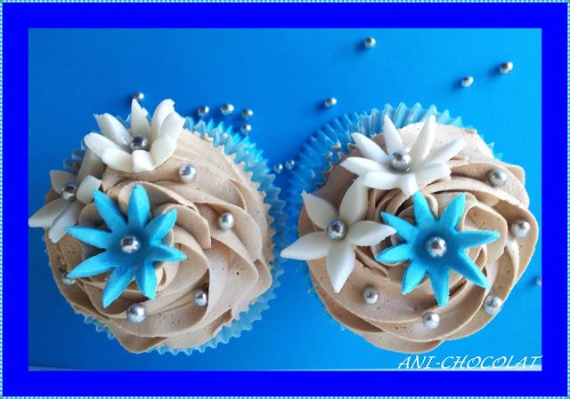 Cupcakes primaverales (sabor Nocilla)