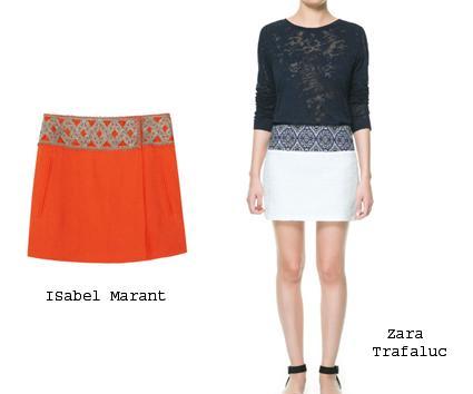 ss13 clones falda isabel marant zara trafa El ataque de los clones: algo pasa con Isa