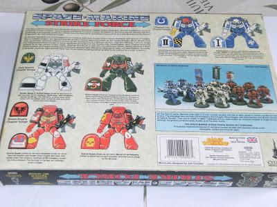 Contraportada de la Caja de Space Marine Strike Force para Warhammer 40K