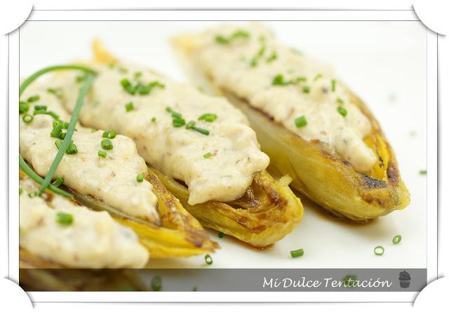 Endibias a la Plancha con Salsa Bagna Cauda