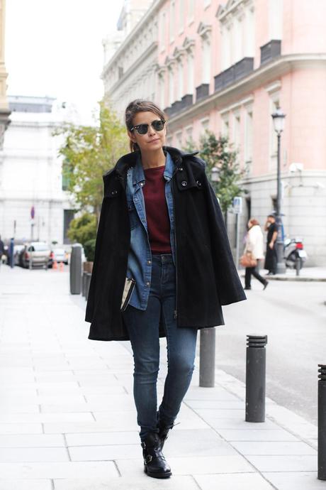 Double Denim & Burgundy