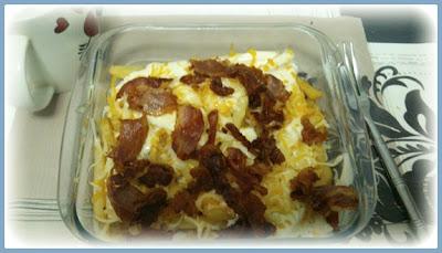 A cocinar! Bacon and cheese fries