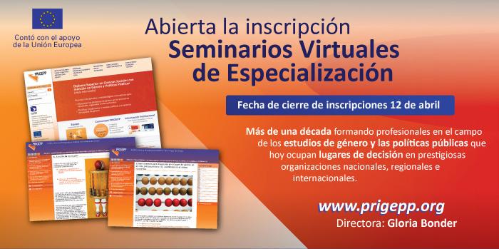 Abierta la Inscripción - Seminarios de Especialización Programa Regional de Formicón en Género y Políticas Públicas 2013