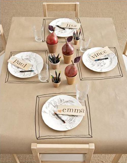 VISTE TU MESA CON PAPEL CRAFT