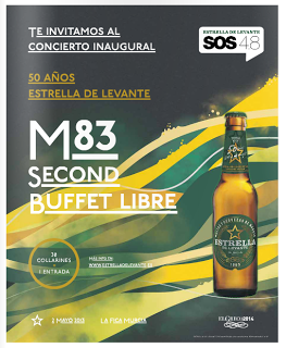 M83, Second y Buffetlibre Djs, el 2 de mayo en la fiesta de inauguración del murciano SOS 4.8