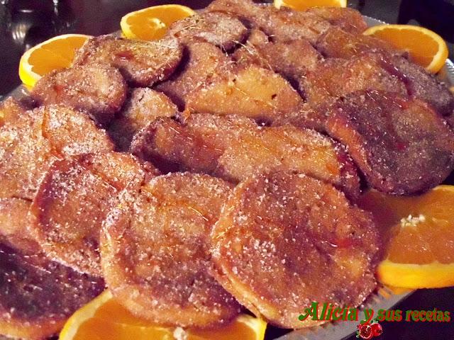 TORRIJAS DE NARANJA Y CARAMELO