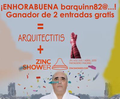 YA TENEMOS GANADOR DEL SORTEO DE 2 ENTRADAS #ZINCSHOWER