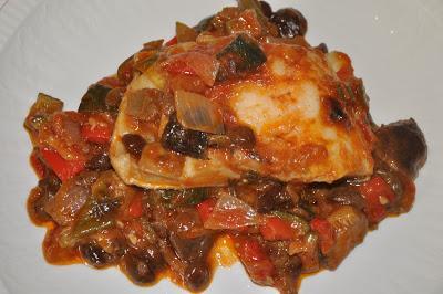 Bacalao Con Pisto Y Setas