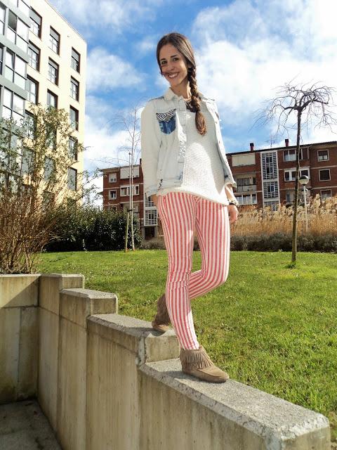 Stripes Orange & White