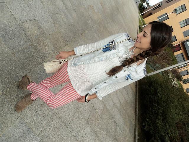 Stripes Orange & White