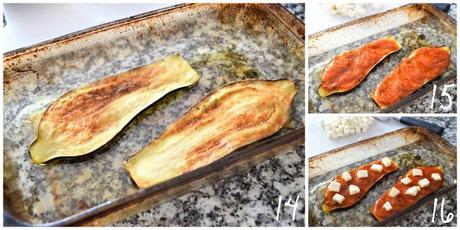 Berenjenas gratinadas con mozzarella Berenjenas gratinadas con mozzarella