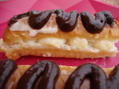 Fartons rellenos de crema pastelera y chocolate