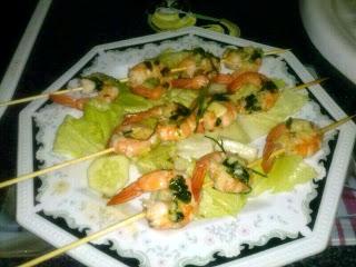 BROCHETAS DE LANGOSTINOS