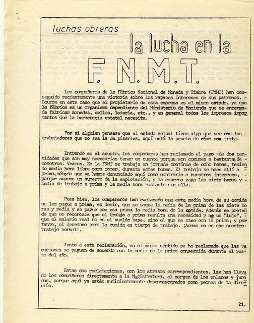 En aquellos tiempos... Marzo 1974