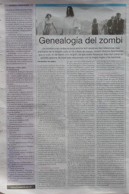 Genealogía del Zombie en Página/12