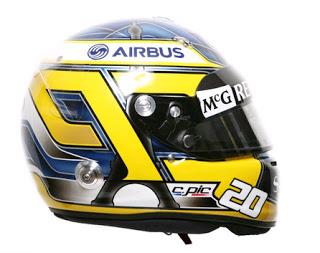 Cascos de los pilotos de F1 durante el 2013