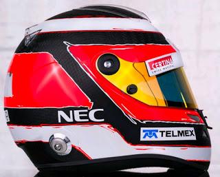 Cascos de los pilotos de F1 durante el 2013