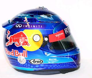 Cascos de los pilotos de F1 durante el 2013