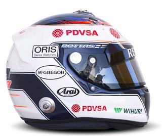 Cascos de los pilotos de F1 durante el 2013