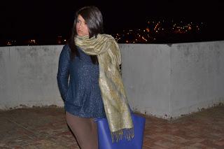 Mixed blue and brown