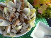 Ensalada endivias pollo salsa hindú