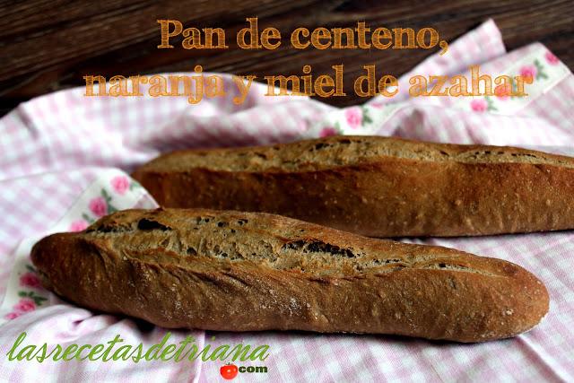 Pan de centeno, naranja y miel de azahar