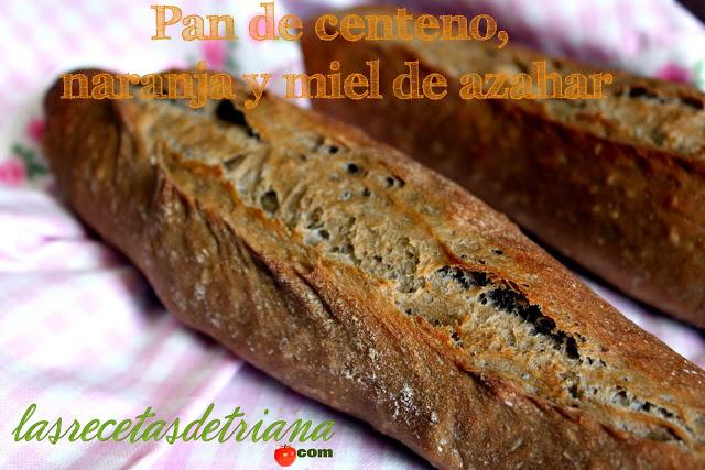 Pan de centeno, naranja y miel de azahar